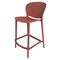 Homeroots Set of Four 30" Orange Heavy Duty Plastic Low Back Bar Height Bar Chairs, 4PK 555085 - alternate 3