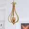 Vaxcel Monrovia 3-Light Muted Brass Gold Open Cage Teardrop Lantern Pendant Light for Foyer P0465 - alternate 3