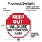 Signmission Keep Out Wildlife Restoration Area, 10 Inch X 10 Inch, Vinyl Decal OC-D-10-344 - alternate 3