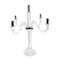 Homeroots 20" Clear And Silver Crystal Tabletop Candelabra Candle Holder 590248 - alternate 3