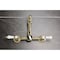 Kingston Brass Two-Handle Wall Mount Bridge Kitchen Faucet, Polished Brass KS2442BPL - alternate 4