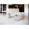 Homeroots 120" White Marble Double Pedestal Base Dining Table 370724 - alternate 3