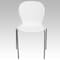 Flash Furniture Stack Chair, Plastic, 551 lb. Capacity, Wht RUT-3-WH-GG - alternate 4