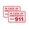 Signmission In Case Of Emergency Call 911, 18'' X 24'' 2 Signs, Heavy Gauge Aluminum, 2PK A-1824-2PACK-2688 - alternate 1