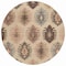 Homeroots 8' Beige Copper And Gray Round Southwestern Washable Indoor Outdoor Area Rug 615112 - alternate 5