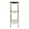 Homeroots Gold Black and White Metal Oval Bar Cart With Wine Storage 402550 - alternate 7