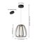 Jonathan Y Gigi 11.5" Modern Glam Metal Adjustable Dimmable Stripe Cage Integrated LED Pendant, Black/Gold Paint JYL7149A - alternate 5
