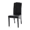 Homeroots Set of Two Black Upholstered Faux Leather Dining Parsons Chairs 546388 - alternate 3