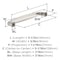 Amerock Franklin 5-1/16 inch (128mm) Center-to-Center Satin Nickel Cabinet Pull, 10PK 10VMP37052G10 - alternate 3