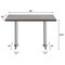 Flash Furniture Bennett 30 in x 48 in Solid Wood Indoor Tabletop in Dark Brown with Dual 5 in x 22 in Dining Height GSF-REC3048-DKBRN-T0522S-GG - alternate 5
