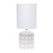 Homeroots 19" White And Tan Ceramic Table Lamp With White Cylinder Shade 643437 - alternate 2