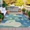Homeroots 8' X 10' Teal Blue Ivory And Beige Abstract Washable Indoor Outdoor Area Rug 630612 - alternate 4