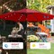 Simple Deluxe 9' Solar Umbrella 32 LED Lighted Patio Umbrella Table Market Umbrella with Push Button Tilt/Crank O LGBRLA9LEDRED - alternate 3