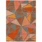 Homeroots 9' X 12' Rust Gray And Pink Geometric Washable Indoor Outdoor Area Rug 600394 - alternate 2