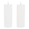 Homeroots Set of Two White Flameless Pillar Candles, 2PK 633839 - alternate 3