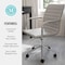 Martha Stewart Taytum Upholstered Office Chair in Gray/Polished Nickel CH-142370-GY-MS - alternate 3