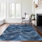Homeroots 3' X 5' Navy Blue And Sky Blue Abstract Washable Indoor Outdoor Area Rug 587122 - alternate 4