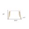 Homeroots 30" White And Natural Solid Wood Dining Table 520872 - alternate 5