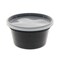 Pactiv Evergreen Newspring DELItainer Microwavable Container, 12oz, 4.55in Diax2.45in h, Black/Clear, Plastic, 240PK YL2512B - alternate 2