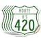 Signmission Route Marker Shield Sign Us 420, 4 inch X 4 inch, Vinyl Decal, 5PK SHI-D-5PACK-4-477 - alternate 1