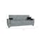 Homeroots 89" Gray Microfiber Sleeper Sofa And Toss Pillows With Brown Legs 607159 - alternate 2