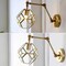 Jonathan Y Honeycomb 7.5" 1-Light Modern Contemporary Arm-Adjustable Iron/Glass LED Sconce, Brass Gold/Clear JYL9926A - alternate 5