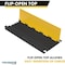 Atlas Low Profile Heavy Duty Cable Protector Ramp, 5 Channel Bulk Pallet, 36'' Long Black & Yellow, 30PK CP9983-LP-30 - alternate 3