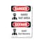 Signmission OSHA, Hard Hat Area Bilingual, 7in X 5in, 5" W, 7" H, Hard Hat Area Bilingual, OS-DS-D-57-VG-1292 OS-DS-D-57-VG-1292 - alternate 1