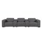 Homeroots 136" Dark Gray Top Grain Leather Reclining USB Sofa And Storage 720314 - alternate 3