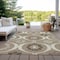 Homeroots 5' X 8' Taupe Brown And Ivory Medallion Washable Indoor Outdoor Area Rug 589651 - alternate 6