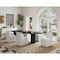 Manhattan Comfort Anna Square Faux Leather Dining Chair in Cream - Set of 2 2-DC058-CR - alternate 1