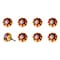 Homeroots Set of Eight Red And Yellow Floral Ceramic Drawer Pull Knobs, 8PK 358117 - alternate 3