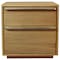 Homeroots 24" Natural Solid and Manufactured Wood Two Drawer Nightstand 555396 - alternate 6