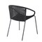 Homeroots Set of Two 25" Black Metal Outdoor Dining Chair, 2PK 490257 - alternate 3