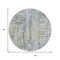 Homeroots 8' Sky Blue And Gray Round Abstract Washable Indoor Outdoor Area Rug 632139 - alternate 5
