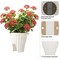 Pure Garden Railing Planter 13.5 in Round Flower Box w/ Drainage Insert 2.64-Gallon Outdoor Planter Box 50-LG1465 - alternate 2