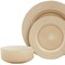 Homeroots Sand Sixteen Piece Round Striped Ceramic Service For Four Dinnerware Set 534541 - alternate 4