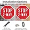 Signmission Stop 2-way, 10 inch X 10 inch, Aluminum Metal Signs, 2PK OC-A-2PACK-10-16 - alternate 3