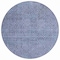 Homeroots 8' Denim Blue Round Geometric Washable Indoor Outdoor Area Rug 607478 - alternate 3