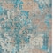 Homeroots 8' X 10' Teal Blue Ivory And Light Brown Damask Washable Indoor Outdoor Area Rug 596396 - alternate 2