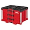 Milwaukee Tool PACKOUT 3-Drawer Tool Box, Polymer, Black/Red, 22-1/4 in W x 16-1/4 in D x 14-1/4 in H 48-22-8443 - alternate 1