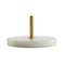 Jonathan Y Ella 20.7" Dome Metal with Marble Base LED Table Lamp, Gold/White JYL1071A - alternate 3