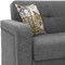Homeroots 90" Gray Chenille Sleeper Sofa And Toss Pillows With Brown Legs 607127 - alternate 5