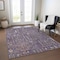 Homeroots 10' X 14' Eggplant Terra Cotta And Green Floral Washable Indoor Outdoor Area Rug 605270 - alternate 4