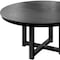 Homeroots 52" Black Solid Wood Round Top Dining Table 712149 - alternate 3