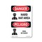 Signmission OSHA Danger Sign, Hard Hat Area Bilingual, 14in X 10in Decal, OS-DS-D-1014-VPR-1292 OS-DS-D-1014-VPR-1292 - alternate 1