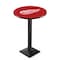 Holland Bar Stool Co 42" Blk Wrinkle Detroit Red Wings Pub Table, 36" dia. Top L217B4236DetRed - alternate 1