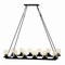 Jonathan Y Coronet 45.5" 12-Light Seeded Glass/Iron Rustic Farmhouse Rectangular LED Candelier, Oil Rubbed Bronz JYL7555A - alternate 1