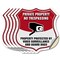 Signmission Private Property Shield Sign No Trespass, 6 inch X 6 inch, Vinyl Decal, 5PK SHI-D-5PACK-6-443 - alternate 1