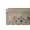 Homeroots 78in Gray Distressed Solid Wood Carved Floral Sideboard with Four Doors 569594 - alternate 4